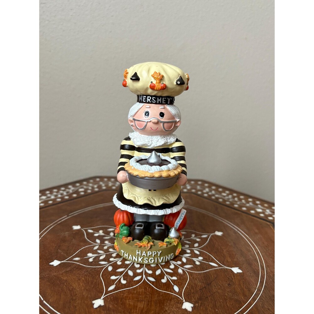Vintage Kurt S Adler Hershey’s Elf Chef Figurine ‘Happy Thanksgiving’ 2001